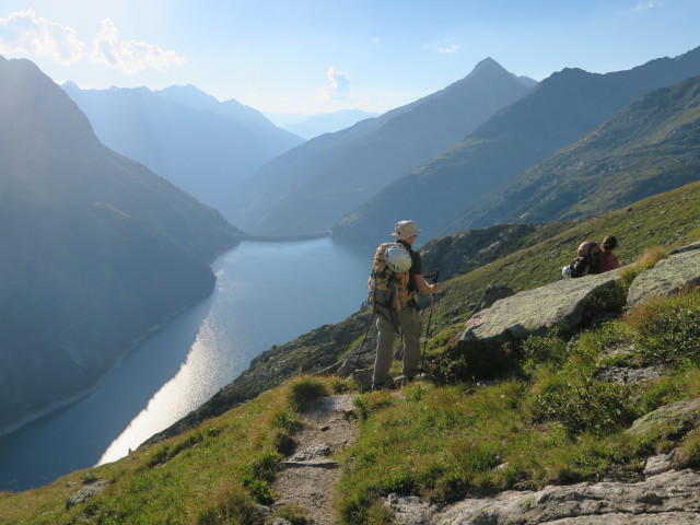 Christoph und Gudrun am Weg 502 zwischen Hohenaukar und Plauener H&uuml;tte (26. Aug.)
