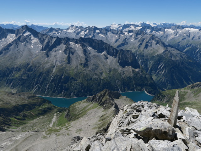 Speicher Zillergr&uuml;ndl vom Kuchelmooskopf aus (27. Aug.)