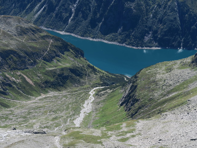 Speicher Zillergr&uuml;ndl vom Kuchelmooskopf aus (27. Aug.)