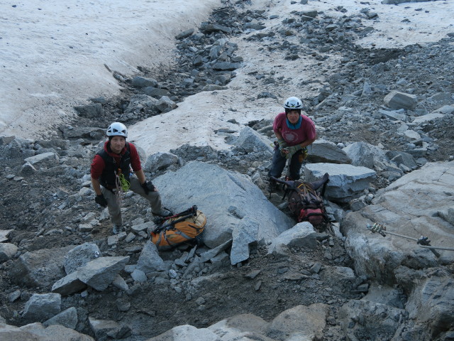 Christoph und Gudrun am Weg 512 zwischen Kuchelmooskar und Gamsscharte (28. Aug.)
