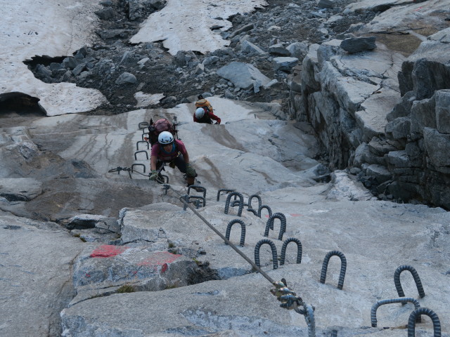 Gudrun und Christoph am Weg 512 zwischen Kuchelmooskar und Gamsscharte (28. Aug.)