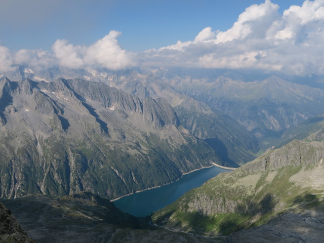 Speicher Zillergr&uuml;ndl von der Richterspitze aus (28. Aug.)