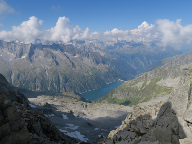 Speicher Zillergr&uuml;ndl von der Gamsscharte aus (28. Aug.)