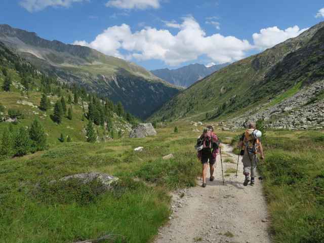 Gudrun und Christoph im Rainbachtal zwischen Keesb&ouml;den und Breitschartgraben (28. Aug.)