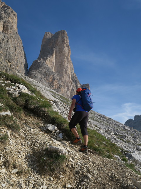 Axel zwischen Cappella degli Alpini und Kleine Zinne-Normalweg