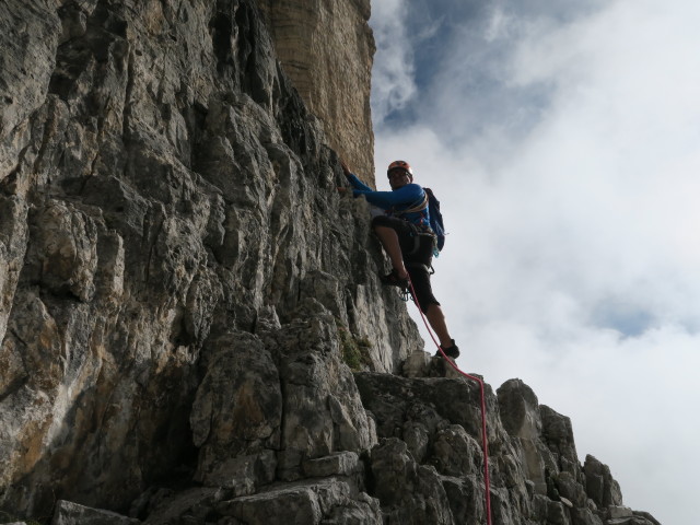 Kleine Zinne-Normalweg: Axel in der 3. Seill&auml;nge