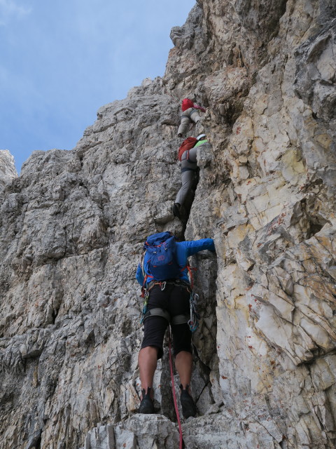 Kleine Zinne-Normalweg: Axel in der 9. Seill&auml;nge