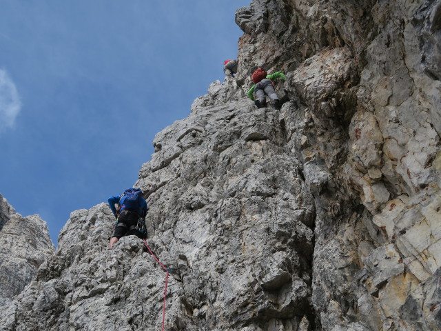 Kleine Zinne-Normalweg: Axel in der 9. Seill&auml;nge