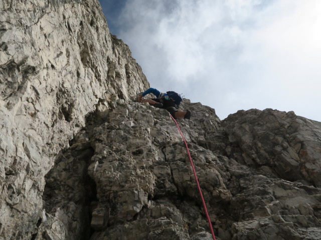 Kleine Zinne-Normalweg: Axel in der 11. Seill&auml;nge