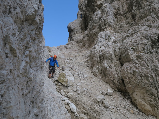 Axel zwischen Kleiner Zinne und Cappella degli Alpini