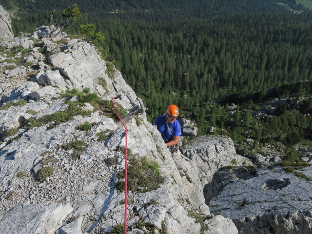 Torre Quarta Alta-Normalweg: Axel im Ausstieg
