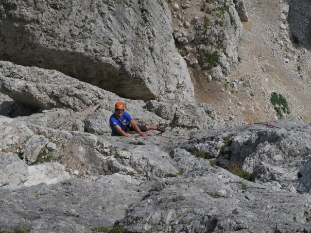 Torre Inglese-Ostwand: Axel in der 2. Seill&auml;nge