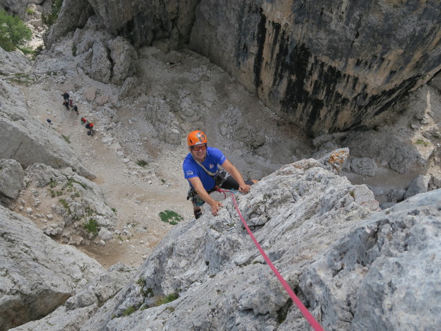 Torre Inglese-Ostwand: Axel in der 2. Seill&auml;nge