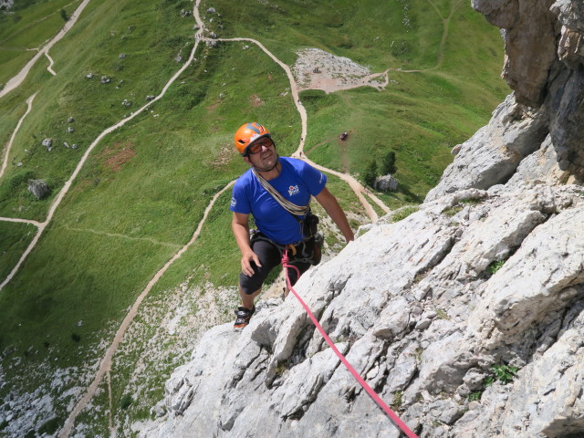Torre Grande-Normalweg: Axel in der 2. Seill&auml;nge
