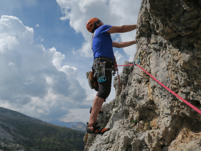 Torre Grande-Normalweg: Axel in der 3. Seill&auml;nge