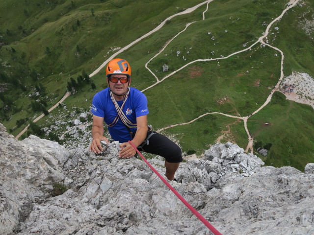 Torre Grande-Normalweg: Axel in der 4. Seill&auml;nge