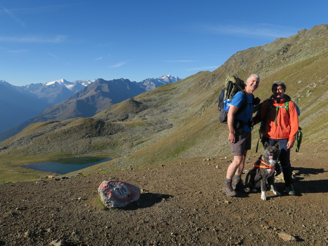 Eric und Eva-Maria im Seej&ouml;chl, 2.518 m (25. Sept.)
