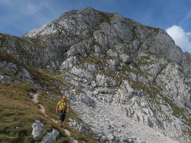 Axel zwischen Wagendrischelhorn-Klettersteig und Mayrbergscharte (1. Okt.)