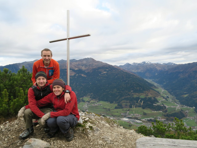 Christoph, ich und Gudrun auf der Wei&szlig;en Wand, 1.830 m (29. Okt.)