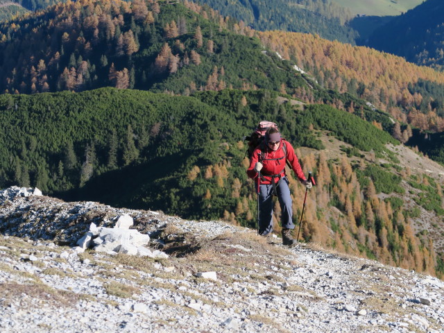 Gudrun zwischen Wei&szlig;er Wand und Blaser (29. Okt.)