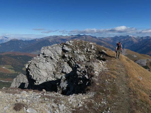 Christoph zwischen Kalbenjochm&auml;hder und Peilspitze (29. Okt.)
