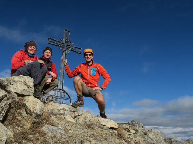 Gudrun, Christoph und ich auf der L&auml;mpermahdspitze, 2.595 m (30. Okt.)