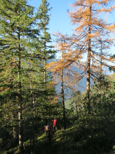Gudrun und Christoph zwischen Kesselspitze und Kampl (31. Okt.)