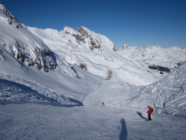 Markus auf der Muggengrat-Zürsersee-Abfahrt (21. Jän.)