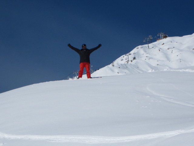 Markus neben der Piste Bozelet (5. März)