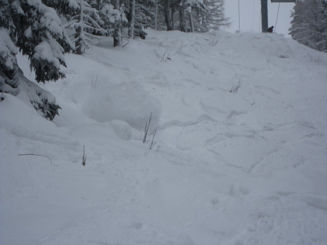 Markus unter dem Télésiège Mont Blance (6. März)