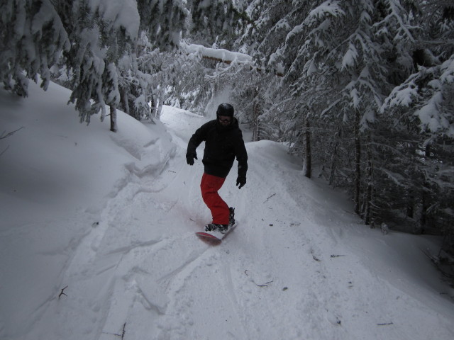 Markus neben der Piste Montalbert (6. März)