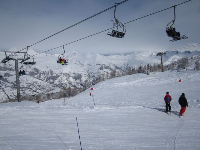 Markus unter dem Télésiège Charmettoger (8. März)