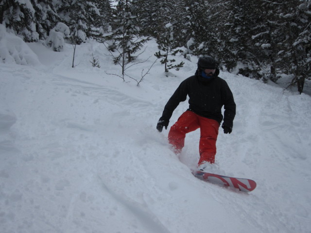 Markus unter dem Télésiège Comborciere (8. März)