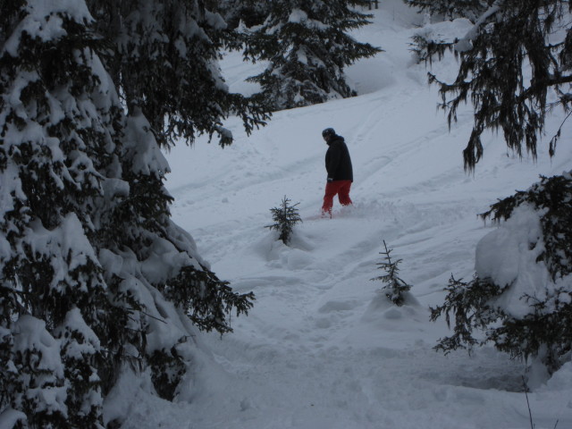 Markus neben der Piste Gollet (8. März)