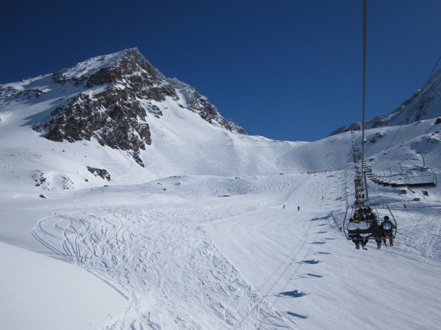 Piste Grand Col vom Télésiège Grand Col aus (10. März)