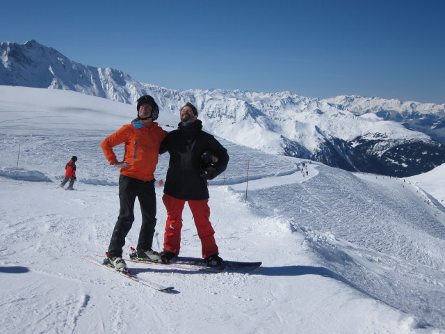 Ich und Markus auf der Piste Grand Col (10. März)