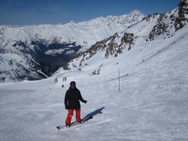Markus auf der Piste Aiguille Rouge (10. März)