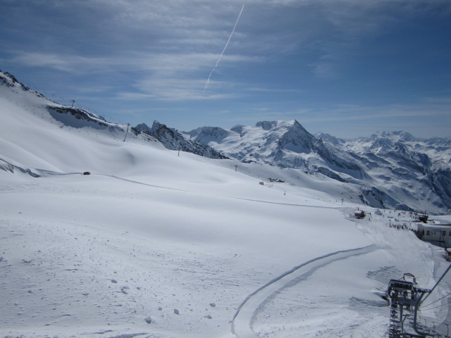 Glacier de la Chiaupe vom Télésiège Traversée aus (11. März)