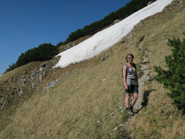 Hannelore am Weg 465 zwischen Rodel und Ginatzwiese