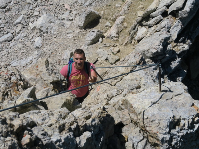 Stefan am Zehner-Klettersteig (18. Juni)
