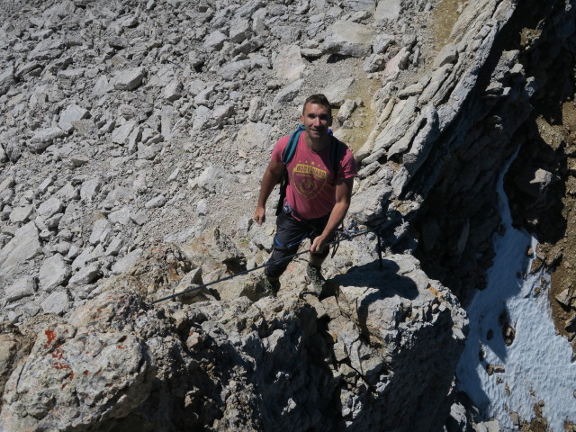 Stefan am Zehner-Klettersteig (18. Juni)