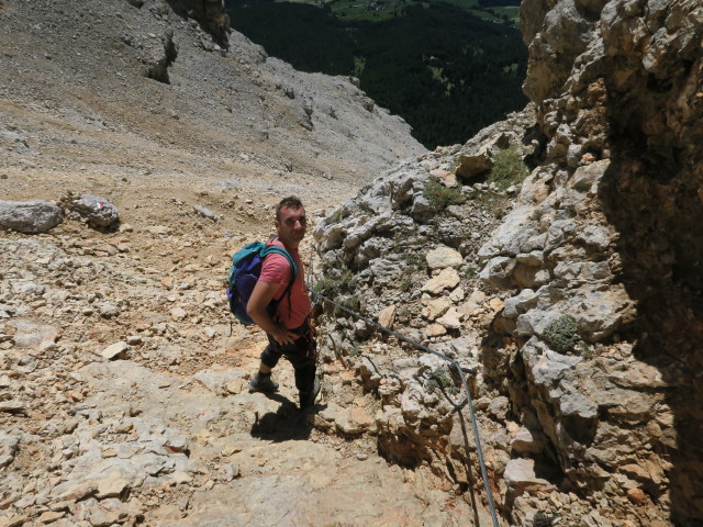 Stefan am Kreuzkofel-Klettersteig (18. Juni)