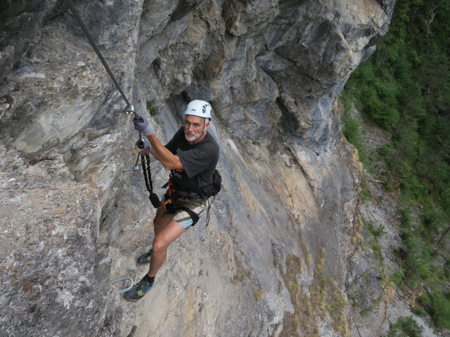 Endorphine-Klettersteig: Josef im unteren Teil
