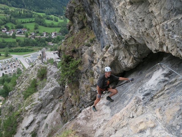 Endorphine-Klettersteig: Josef im unteren Teil