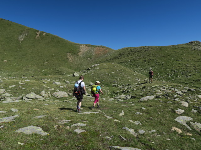 Sonja, Angelika und Josef zwischen Weg 88 und Deferegger Pfannhorn-Nordostgrat