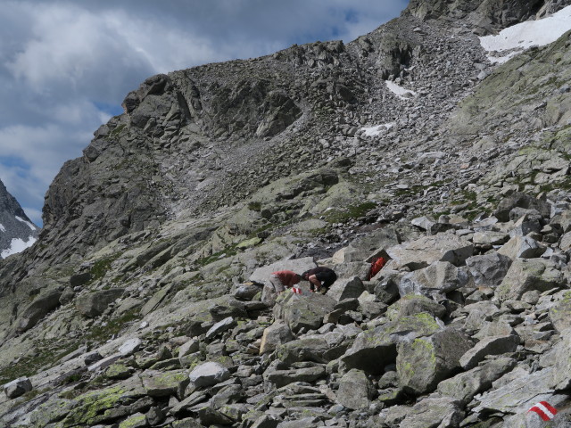Weg 114 zwischen Alter Barmer Hütte und Rosshornscharte (8. Juli)
