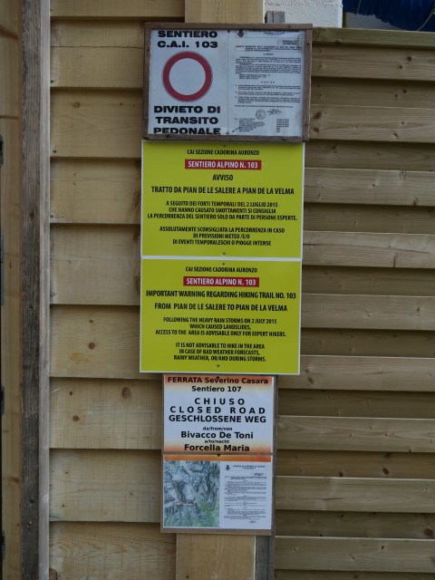 Rifugio Giosuè Carducci, 2.297 m (15. Juli)