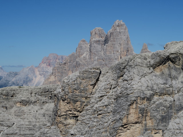 Drei Zinnen von der Forcella de l'Agnel aus (16. Juli)