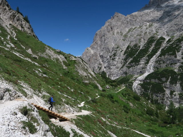 Armin am Weg 103 zwischen Zsigmondy-Hütte und Altensteiner Tal (16. Juli)