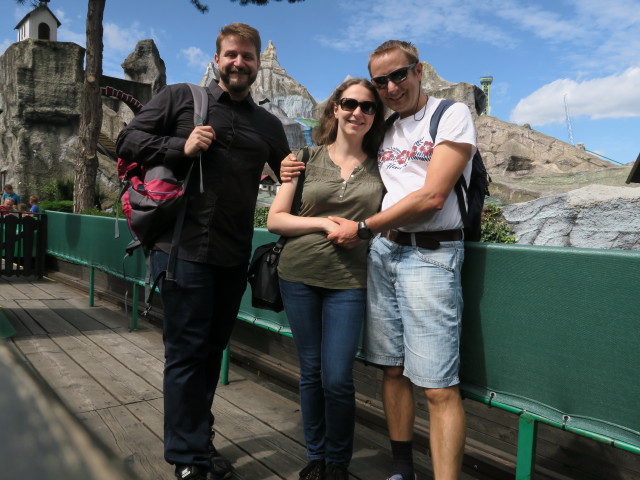 Markus, Sabine und ich bei der Hochschaubahn